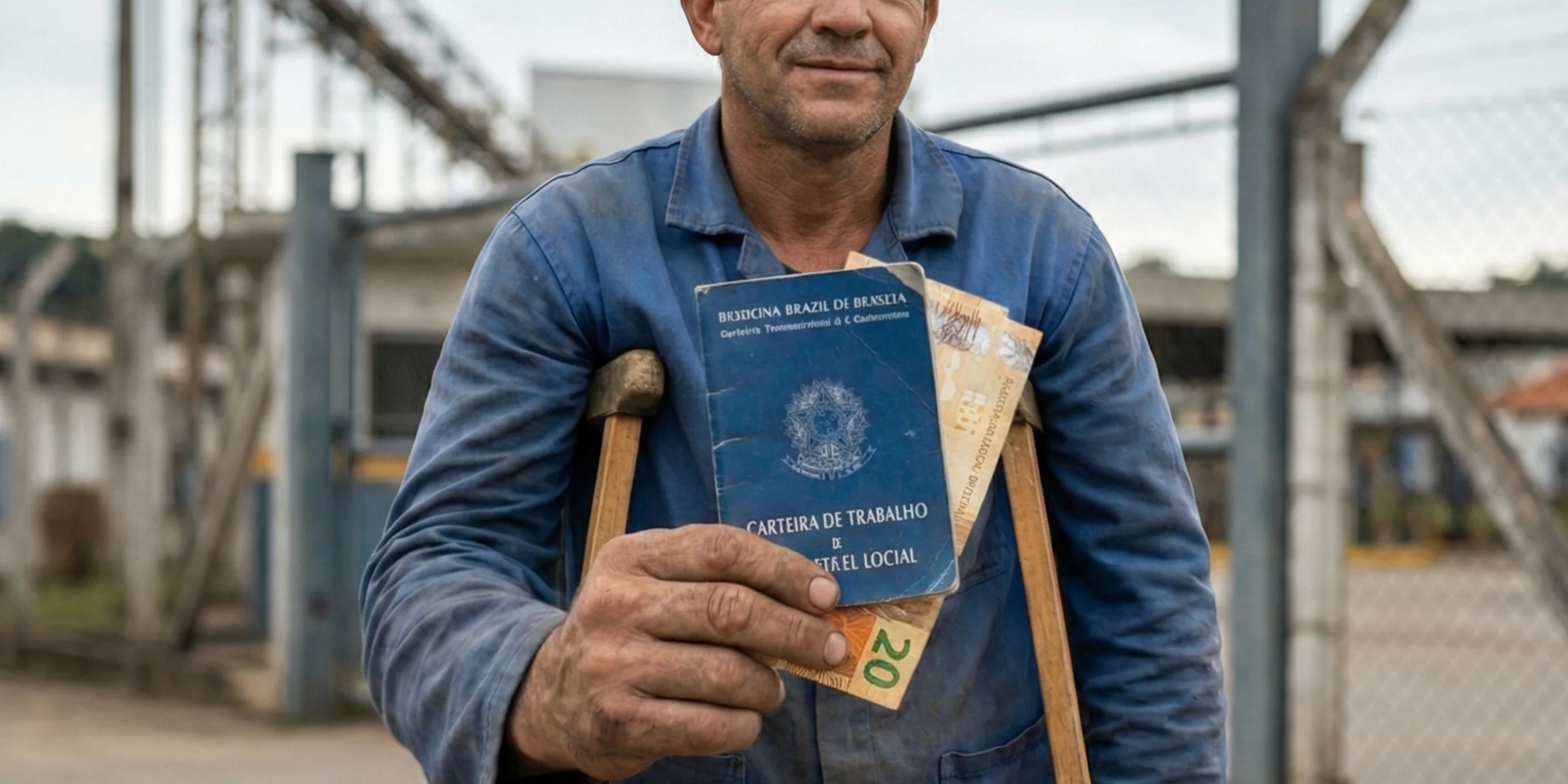 Carteira de Trabalho ilustrando acidente de trabalho e benefício do INSS